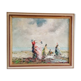 Oil on canvas, Marie Charlot, 1900 Victorian style / women / sea