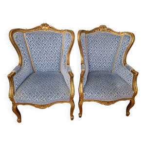 Paire de fauteuils bergere