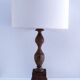 XL turned solid wood lamp base H.45.5 cm