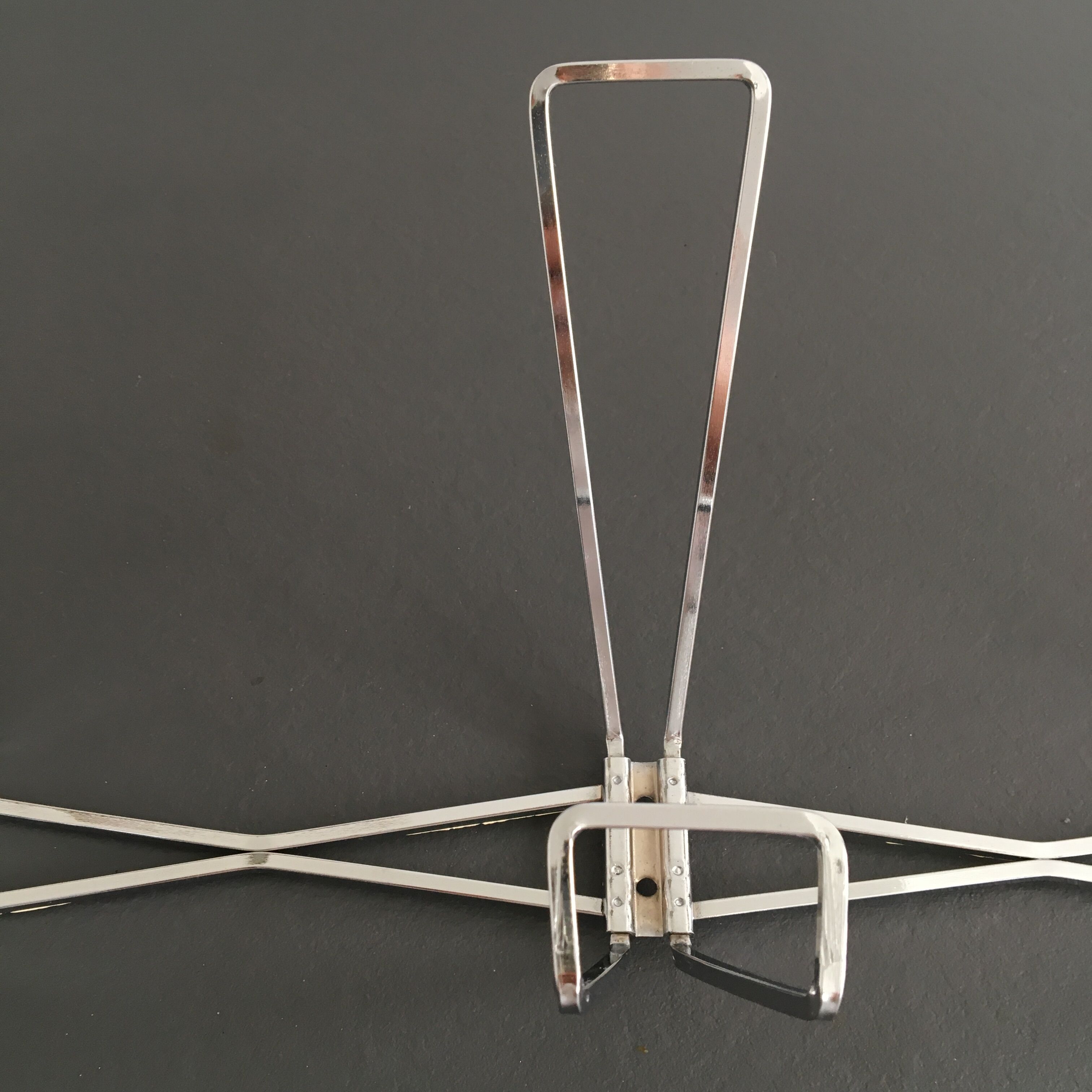 Vintage triple patère in silver metal