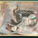 Original Swedish Oil On Canvas – “Stilleben” By Anna Jonsson – Vintage & Framed – 56.5 × 75.5 Cm (22.2" × 29.7")