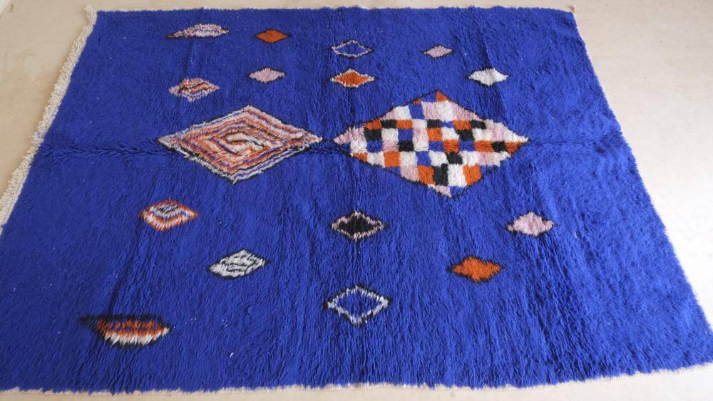 Tapis Marocain Bleu - 295 x 206 cm