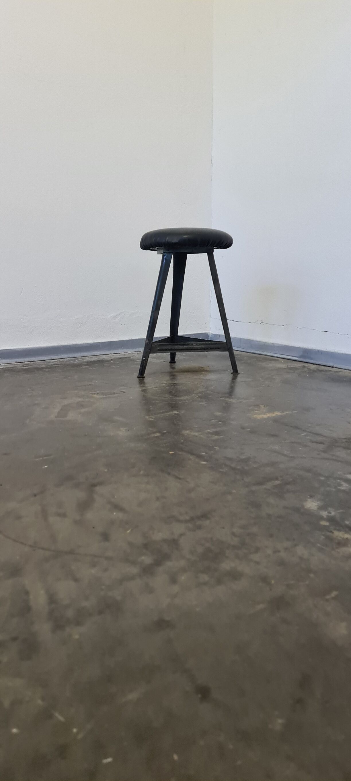 Vintage metal industrial stool