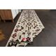 1970s Vintage Turkish Hand-Knotted Wool Cotton Beige Runner Rug 91x350