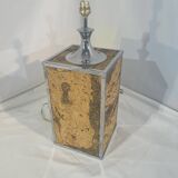 Chrome and cork lamp base, mid-20th century
