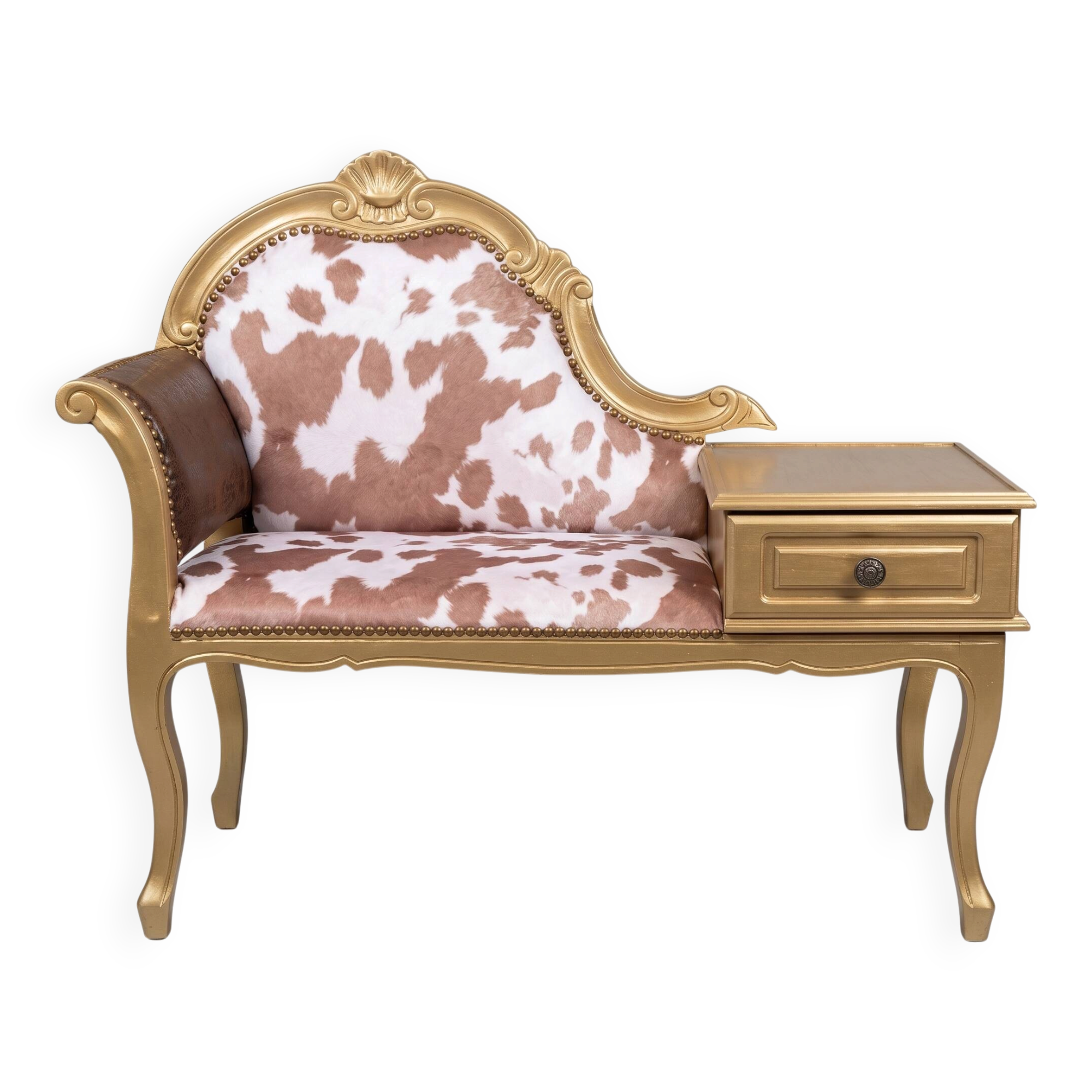 Fauteuil téléphone vintage fait main