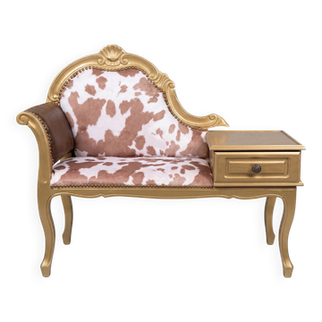Fauteuil téléphone vintage fait main