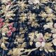 Antique hand-stitched boutis bedspread, floral fabric, 19th century.