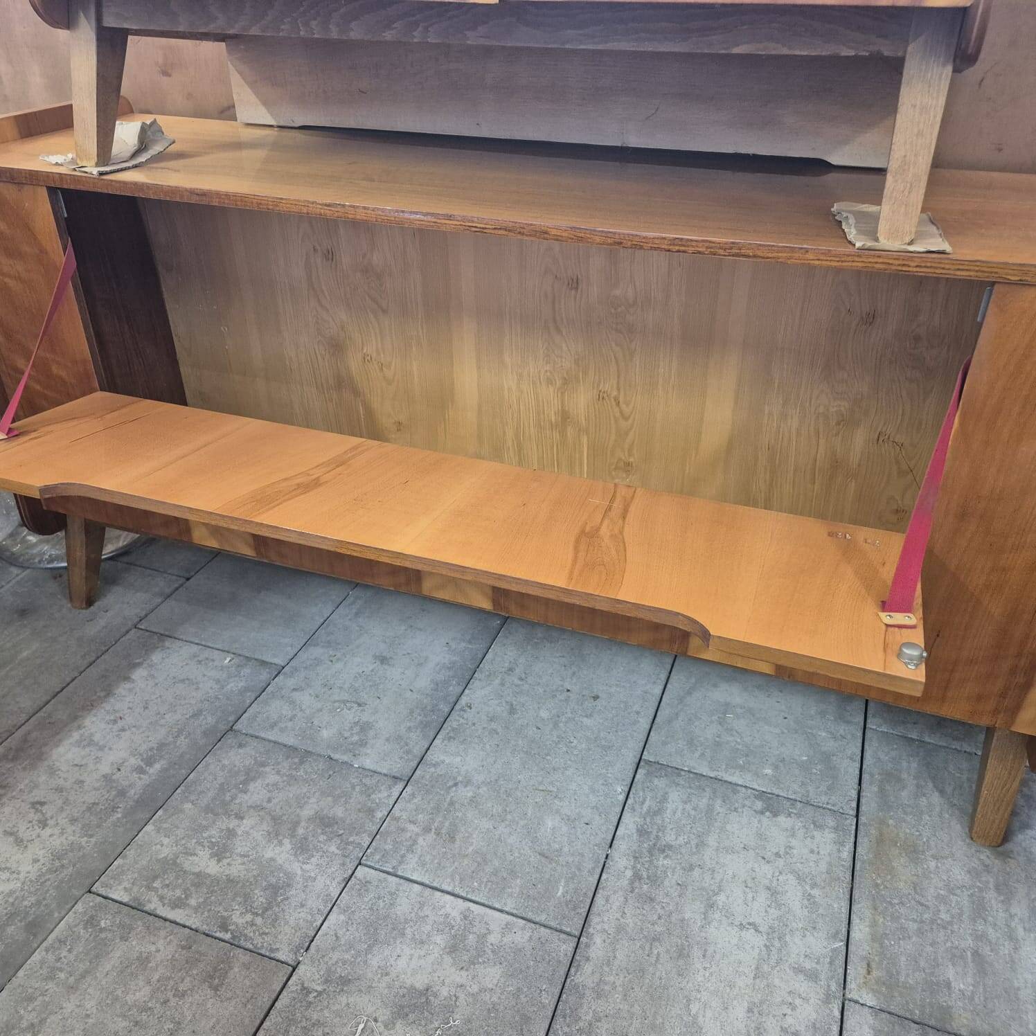 Vintage walnut sideboard, chest of drawers by František Jirák, 1970s, Czechoslovakia