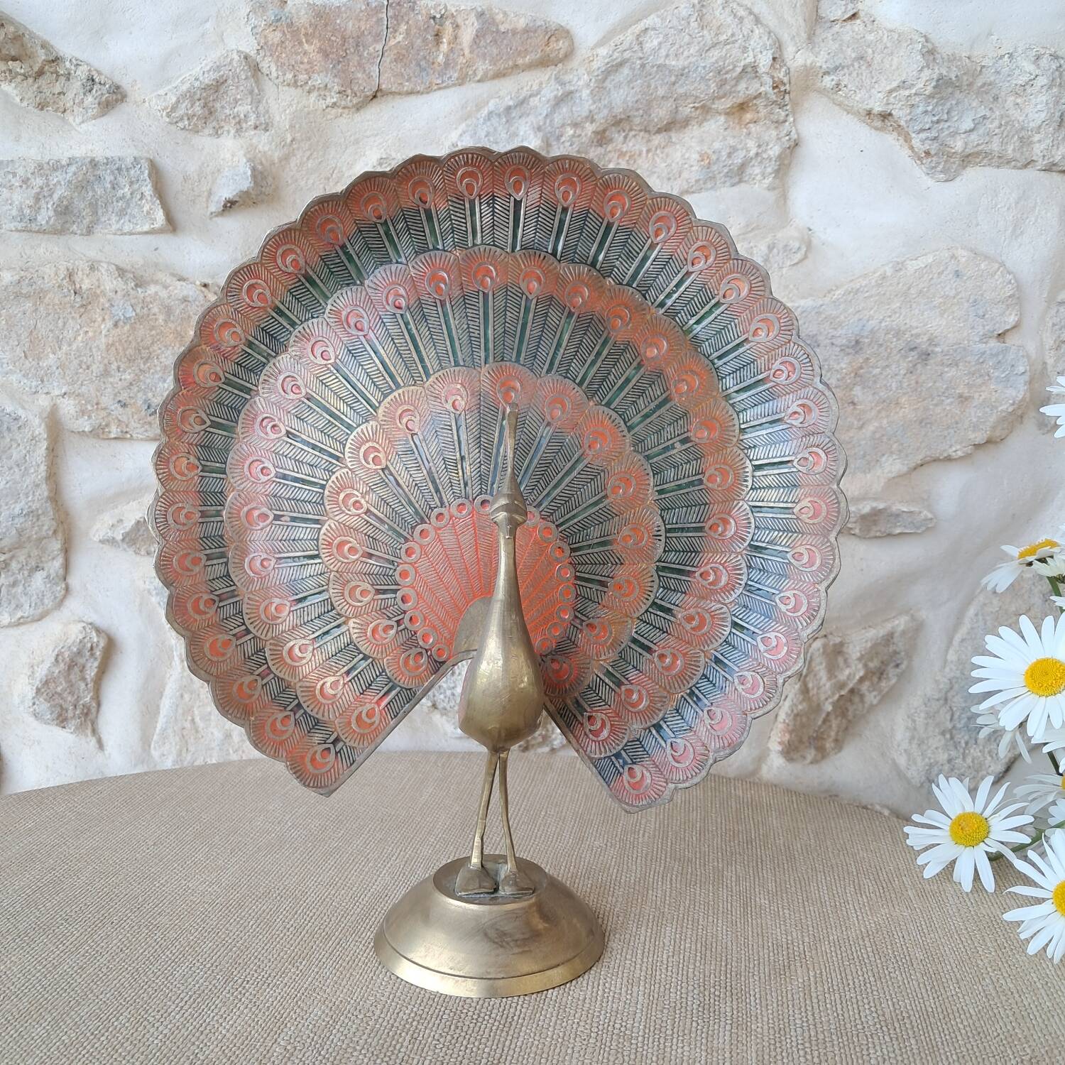 Brass peacock