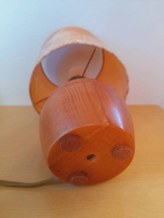 Lampe de chevet en bois 1970