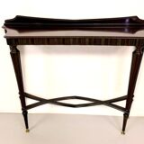 Ebonized Beech Console Table, Vintage 1960s Italian Design, Excellent