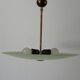 Suspension Art Déco en verre vert, années 1940, Allemagne