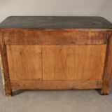 Painted Louis XIV commode with faux marble top.