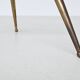 Italian tripod triangle coffee table brass and glass Italy 1950