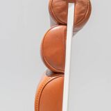 Set of 4 metal and leather armchairs France 1970s