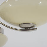 Art Deco Nickel-plating Chandelier, 1930s, Restored