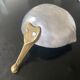 Large and rare Sicilian spoon in aluminum and brass