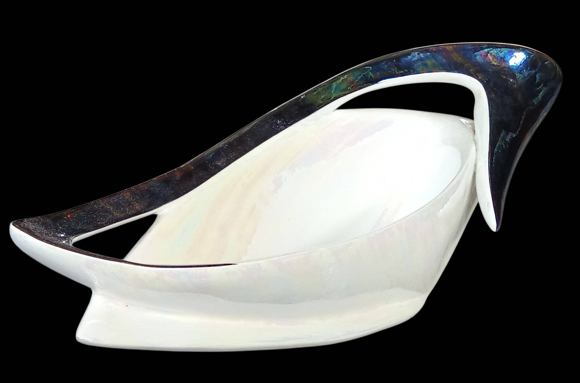 Large iridescent Verceram ceramic bowl