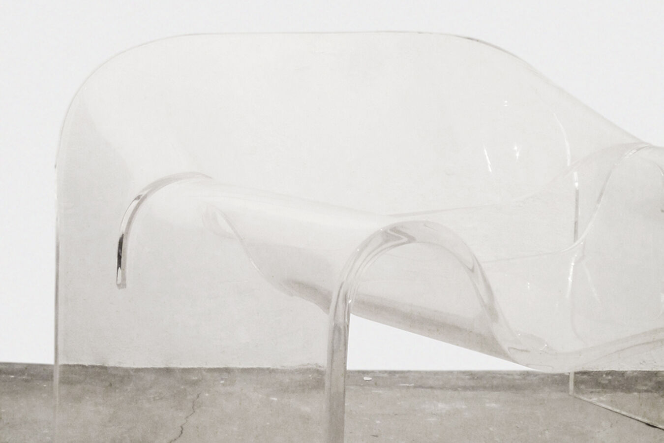 Sculptural acrylic armchair, 80