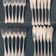 Elegant 24-piece fish service – Marot Bérain pattern in silver-plated metal