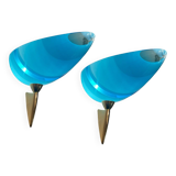 Architectural Murano Glass Sconces Set of 2