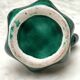 Beautiful vintage candle holder in green slip – glazed ceramic