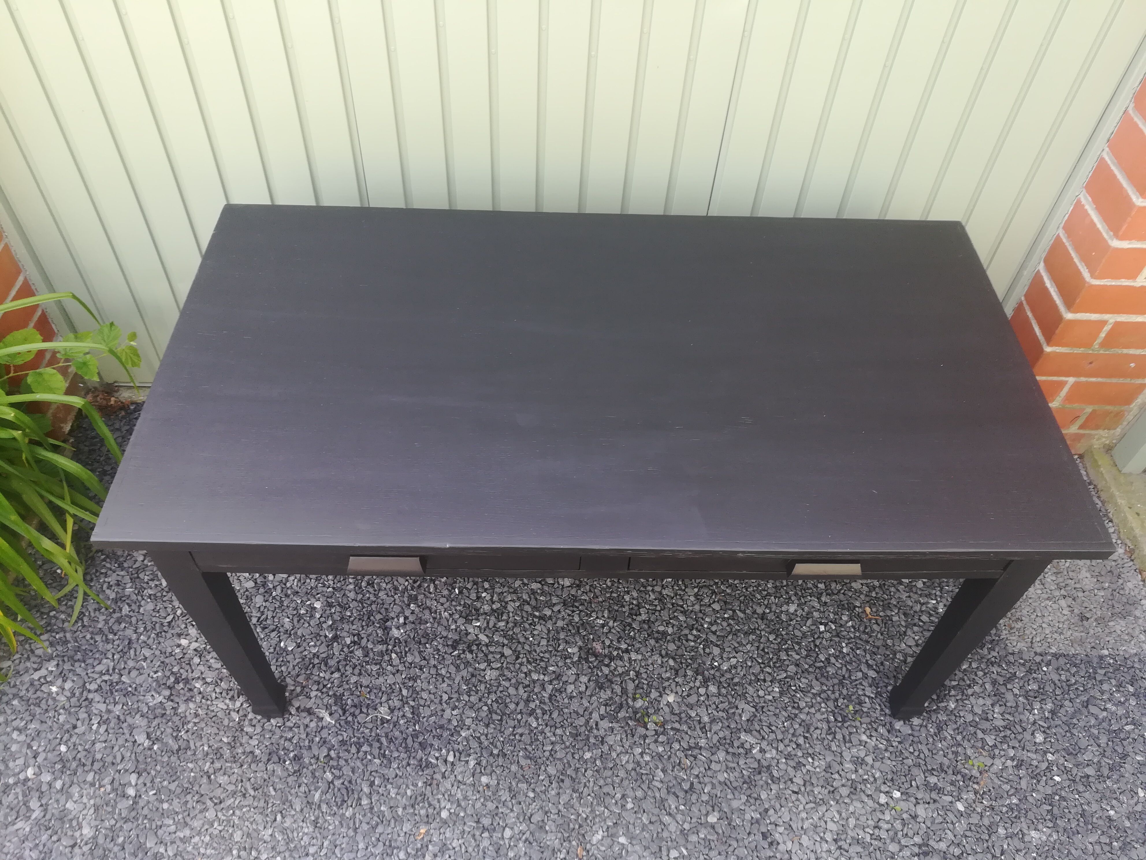 Patinated oak table