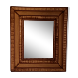 Miroir mural en rotin, osier et bois