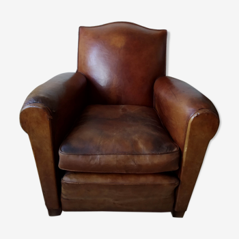 Fauteuil club en cuir