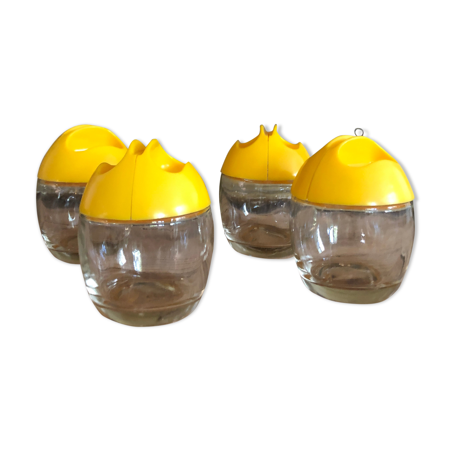 Cooked vintage Pyrex eggs