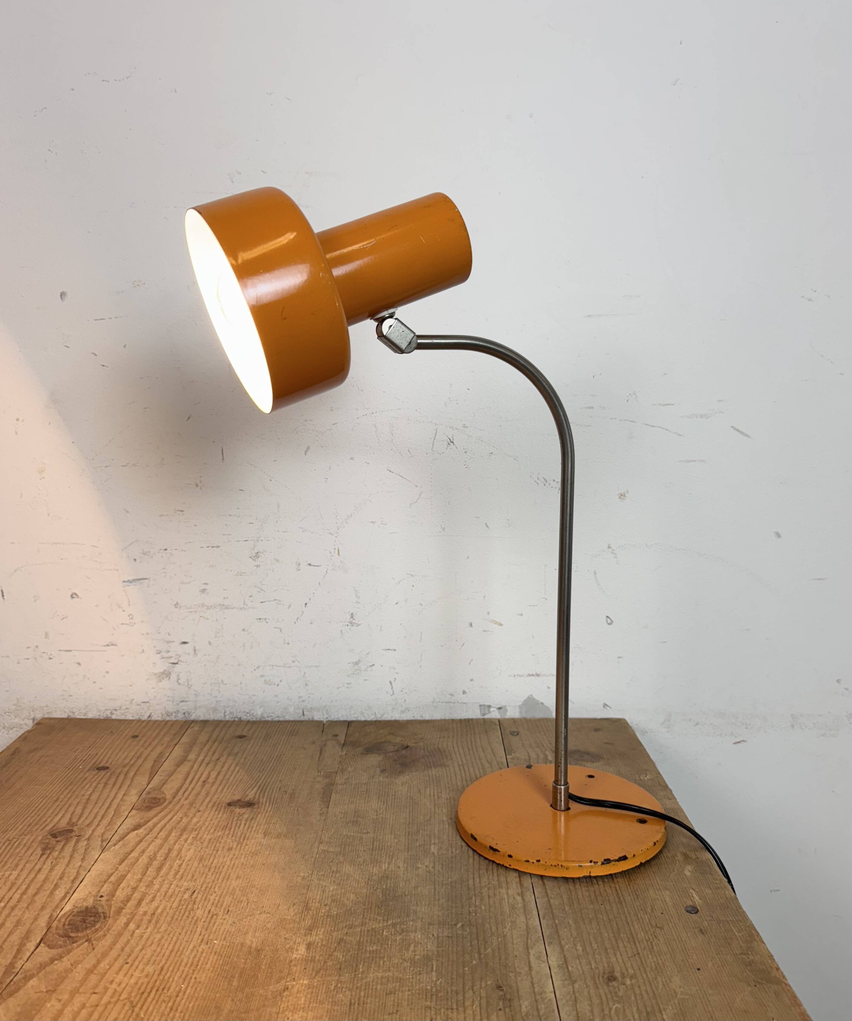 Vintage Orange Table Lamp , 1970s