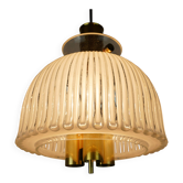 luminaire suspendu Limburg milieu du siècle modèle P 239 a 4168 en verre et laiton des années 1960