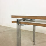 Lot of 2 modernist stackable tables by Trix & Robert Haussmann of 1957