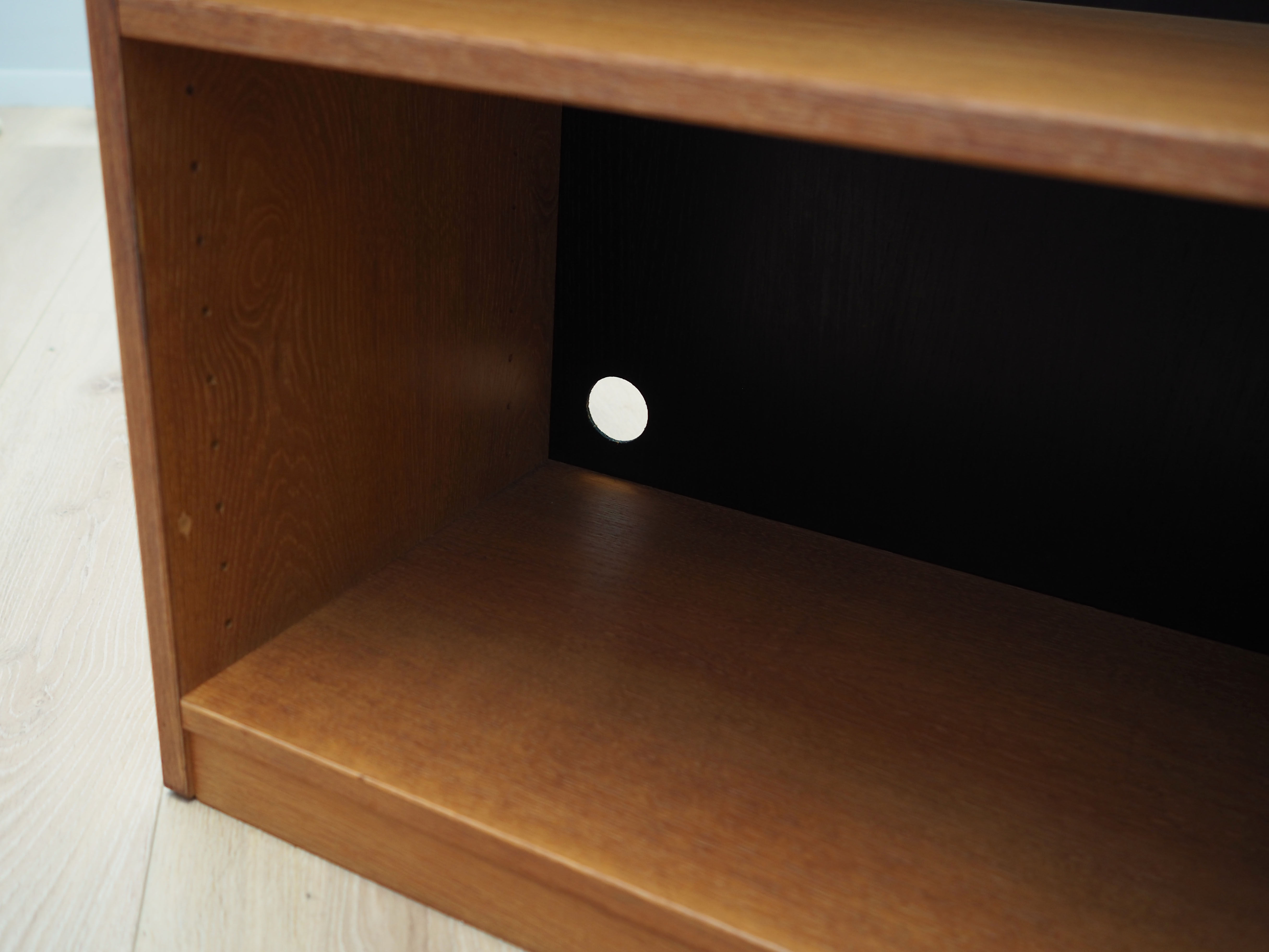 Oak bookcase, Danish design, 1970s, manufactured by ÆJM Møbler