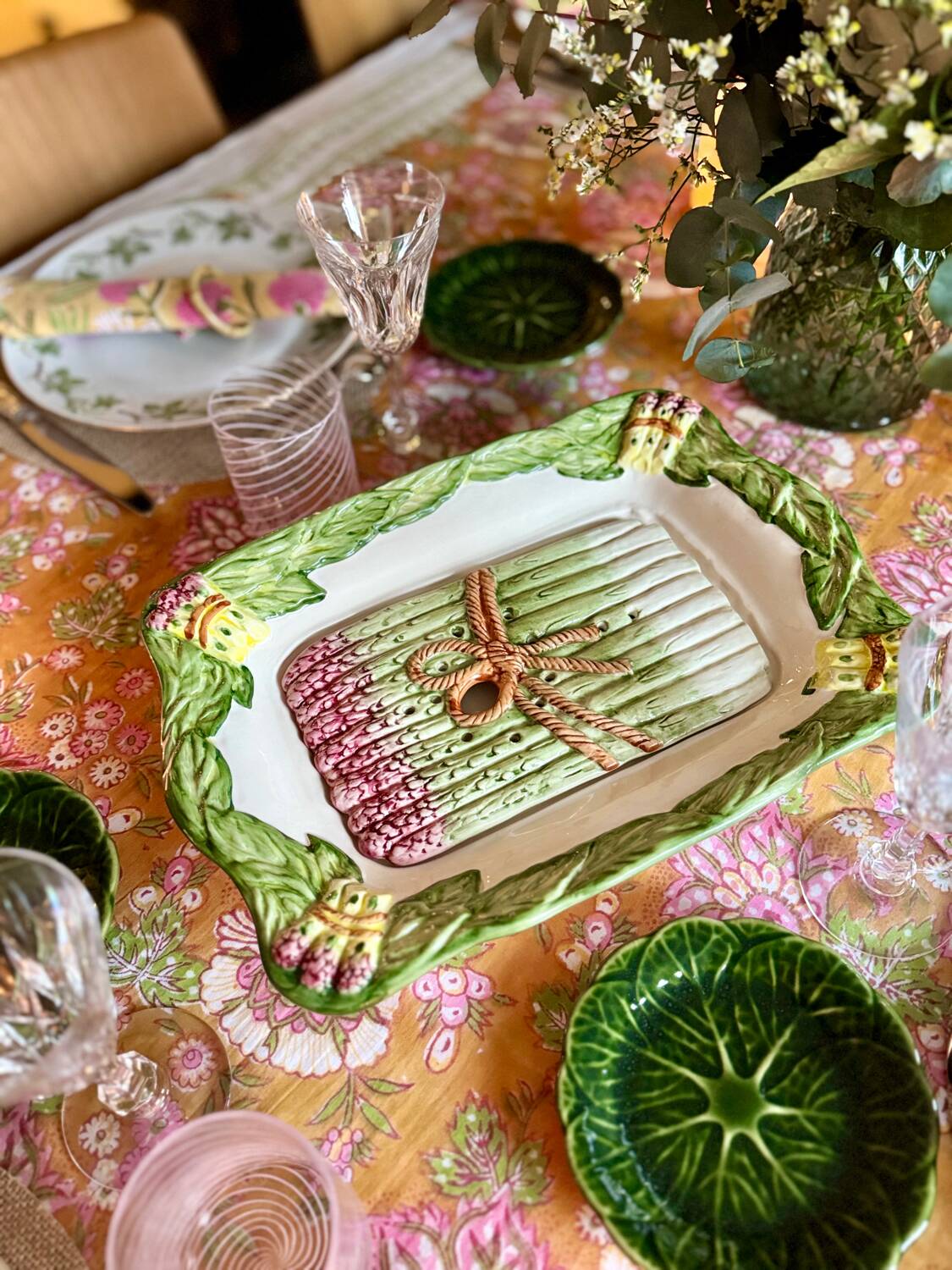 Slush asparagus draining dish