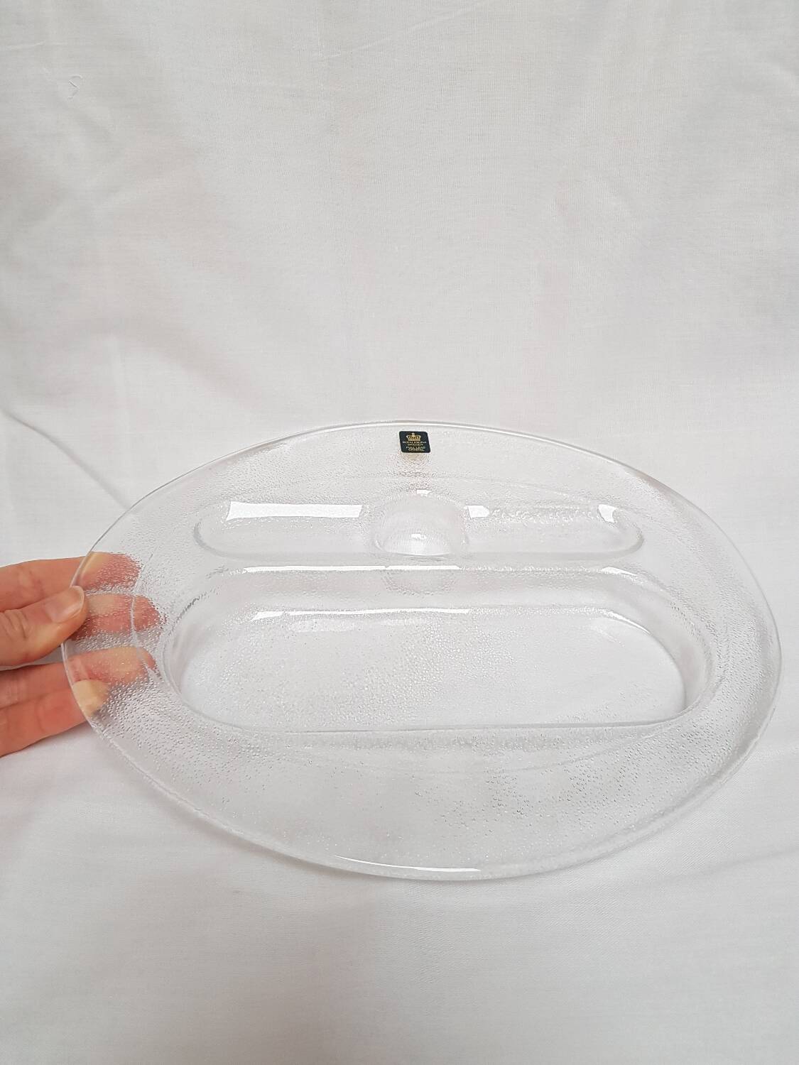 Plat de service en cristal Royal Krona Suède