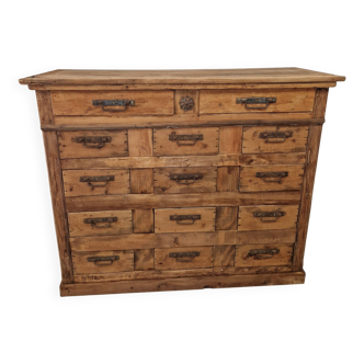 Commode 14 tiroirs  en bois