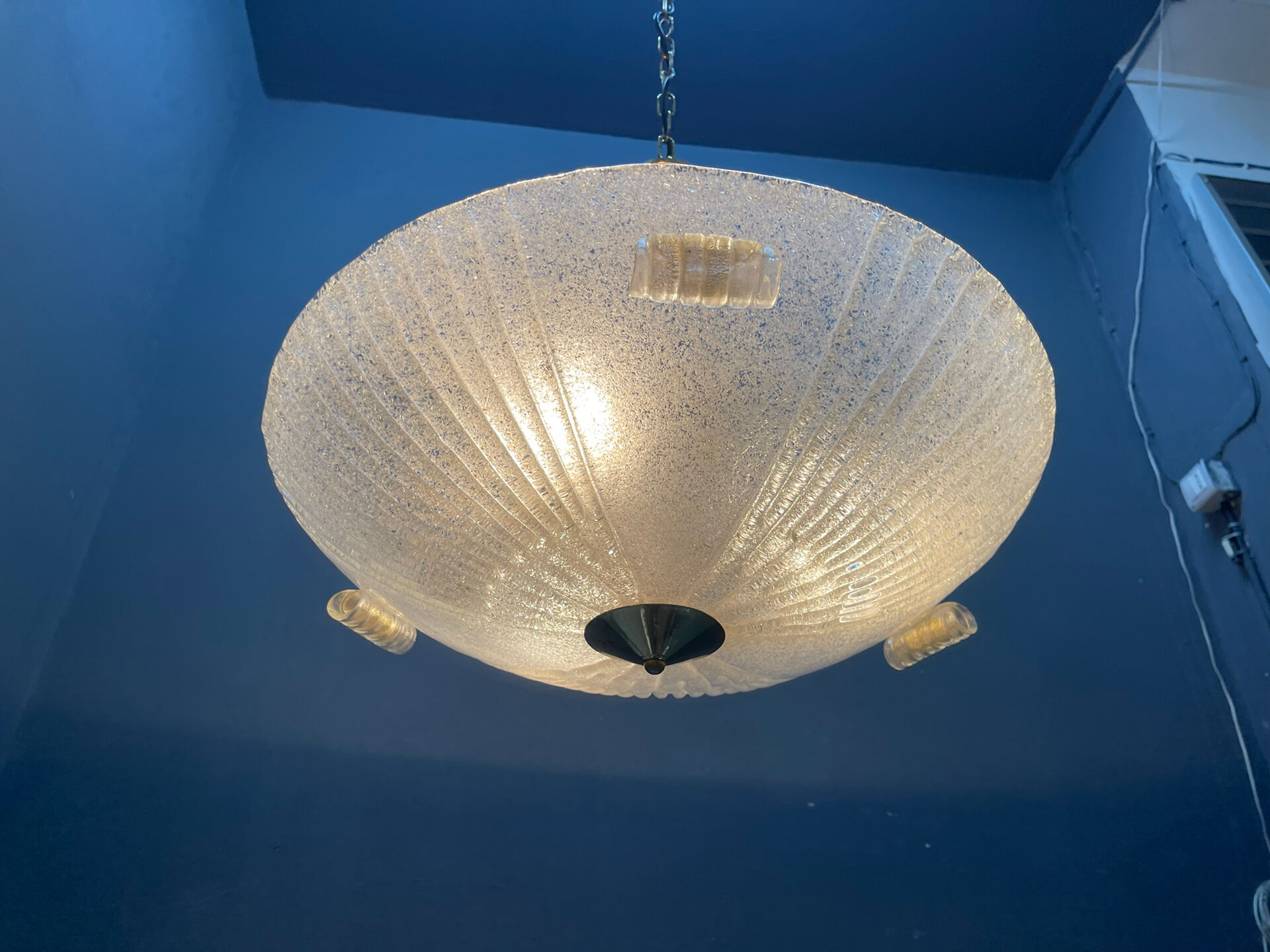 Large Murano Glass Pendant Light, Italy, 1970s
