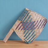 Bamboo straw fan