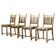 Brutalist Danish Modern Oak Dining Chairs in the style of Henning Kjærnulf