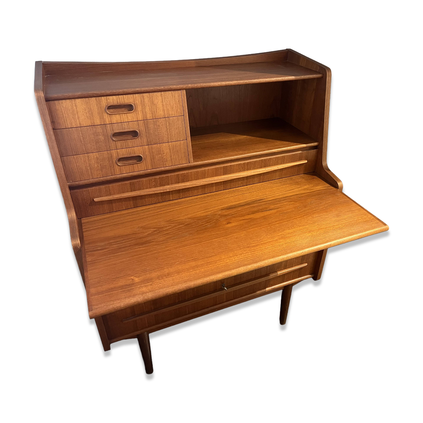 Danish multifunctional secretary (1960s) with desk and dressing table.