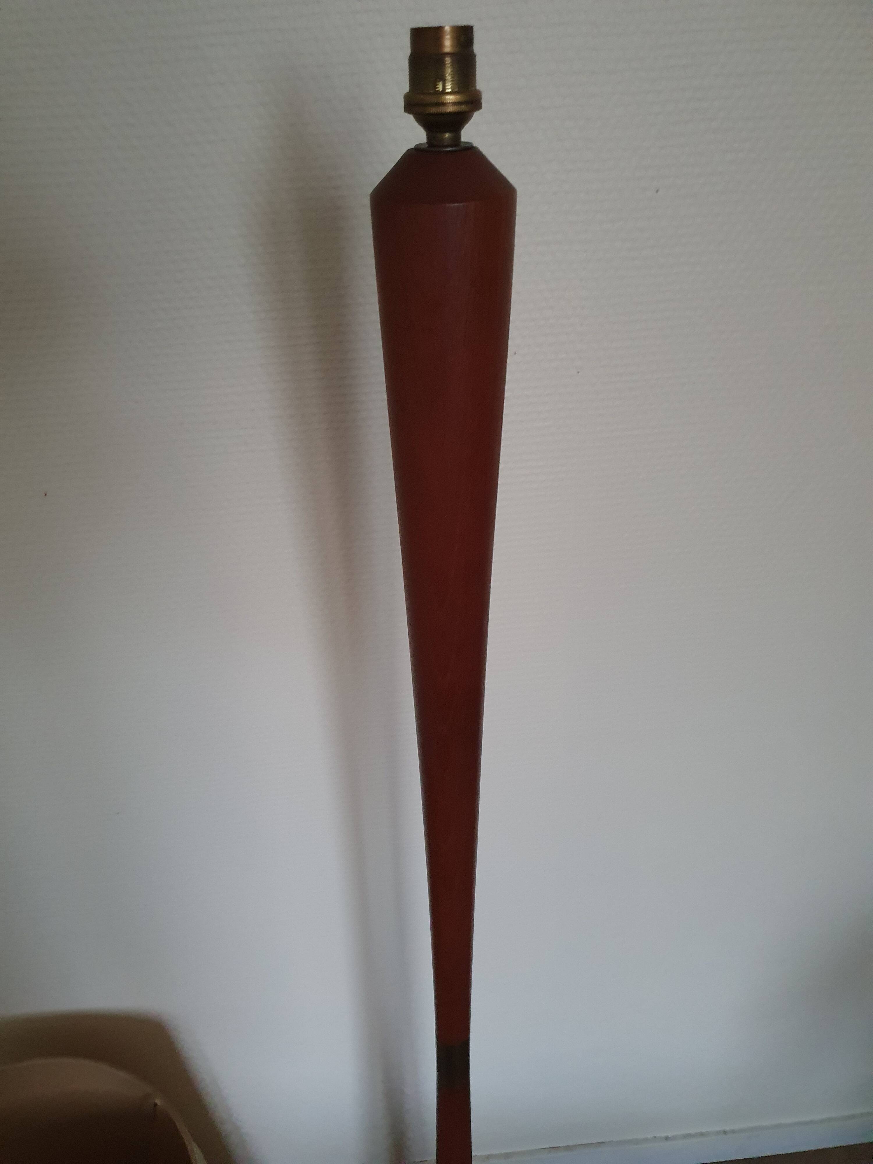 Scandinavian Diabolo teak floor lamp