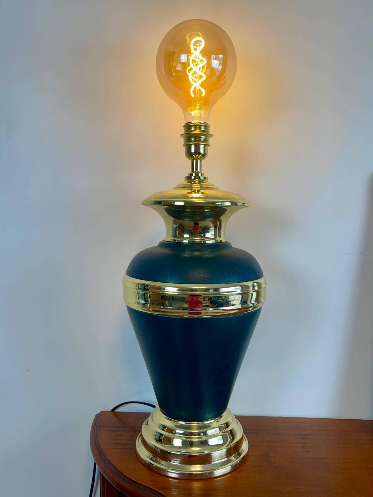 Vintage black and brass living room lamp