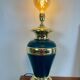Lampe de salon vintage noire et laiton