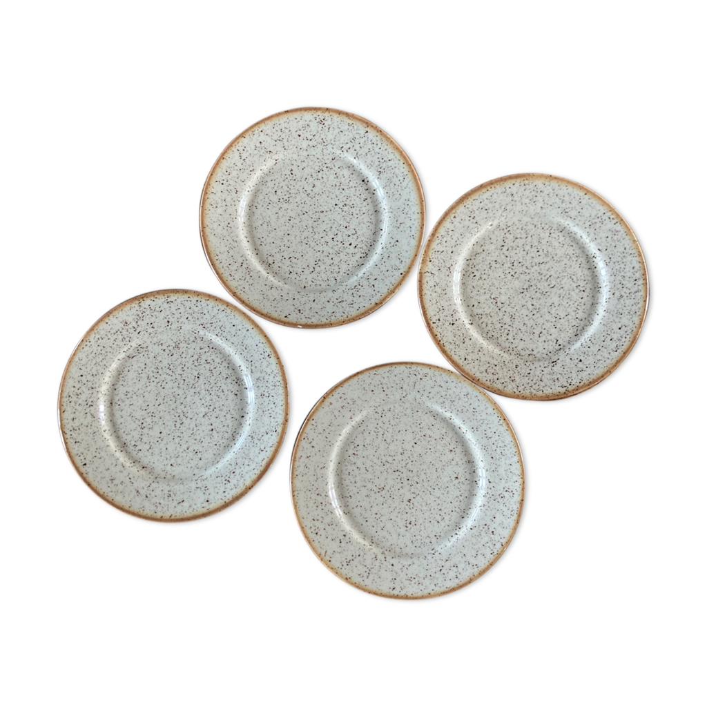 Lot De 6 Assiettes Et Tasses Coleman En émaillé Bleu Blanc - État Occasion Mais Très Propre