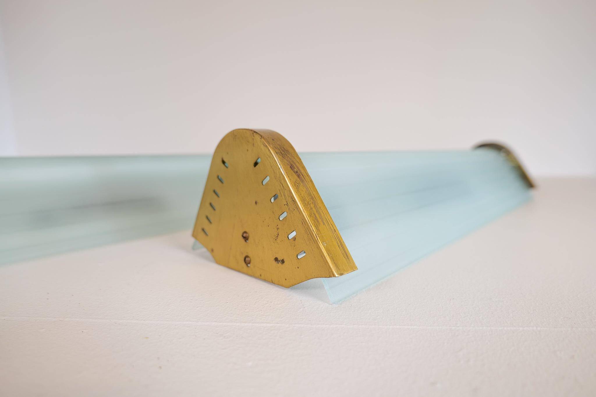 Extra-large modern mid-century wall lamp pair attributed to Asea.