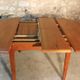 Scandinavian vintage teak dining table with 2 extension cords hidden by Svend Aage Madsen for Knudsen - Son, Denmark