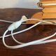 Accordion wall lamp in wood and wavy opaline