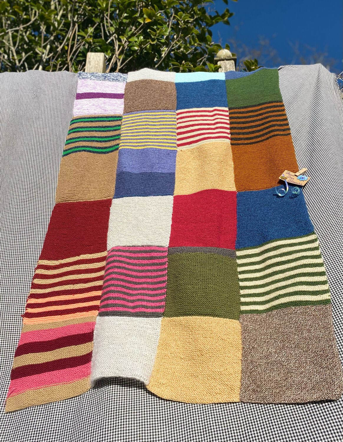 Wool patchwork plaid